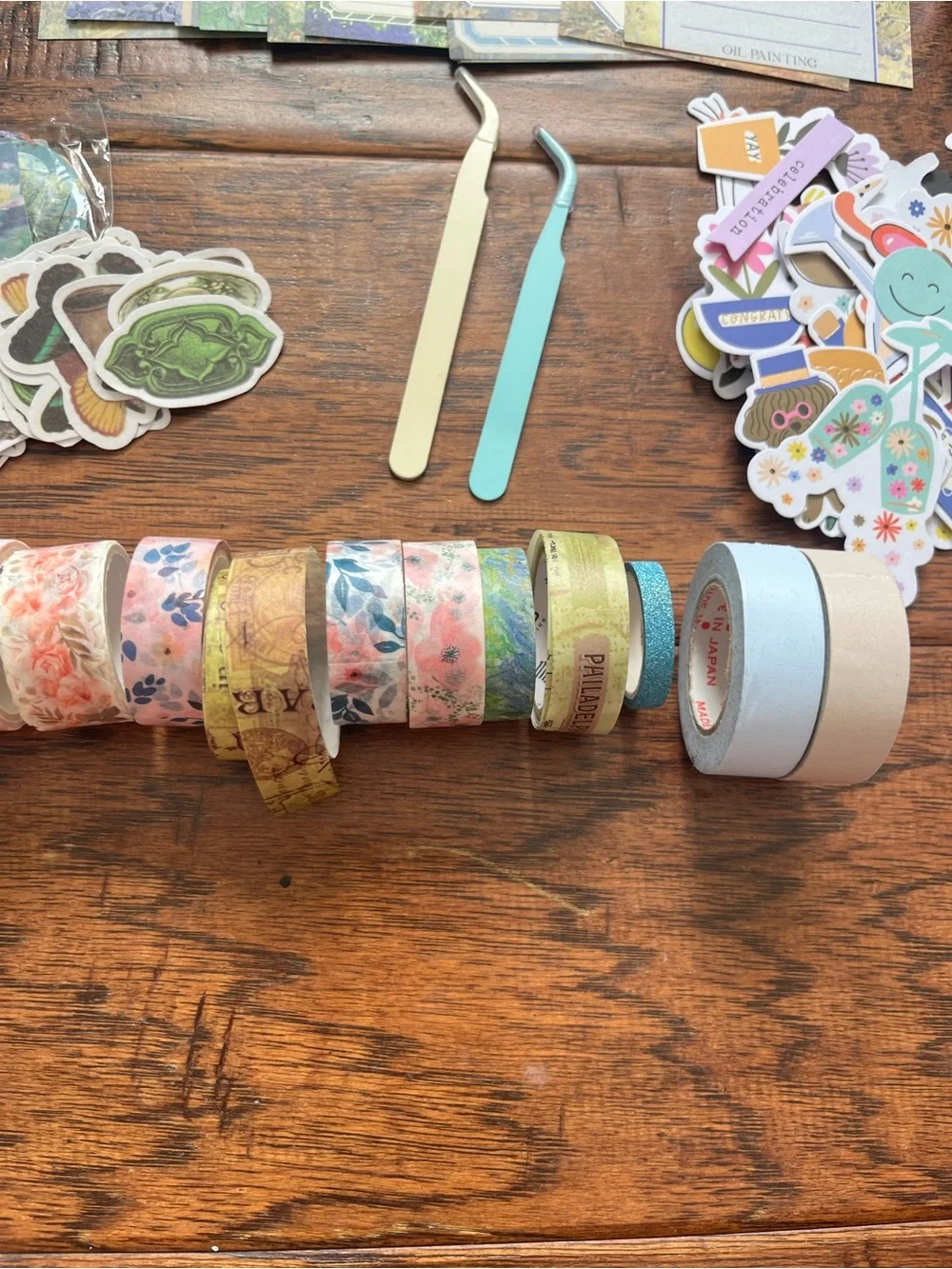 Assorted Decorative Washi Tape & Sticker Bundle